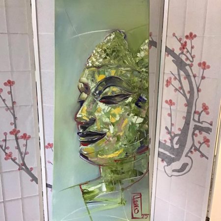 Green Buddha1, artist Peppo