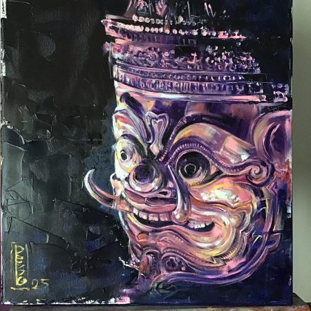 “Pink one“ Oil on canvas 50x60cm 2025, artist Peppo