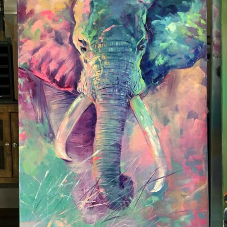 Candy Elephant, oil on canvas, 100x160cm, 2005