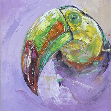 Oil on canvas, The focused handsome one, 80х100cm 2025, Peppo Art