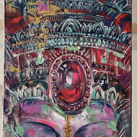 Oil on canvas, The Fortune Teller, 40х120cm 2025, Peppo Art