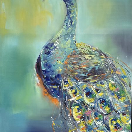 Oil on canvas, Peacock 100х160cm, 2025 Peppo Art