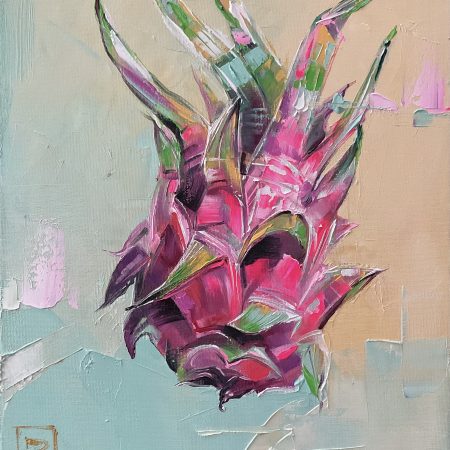 Oil on canvas, Dragon Fruit, 30х40cm 2025, Peppo Art