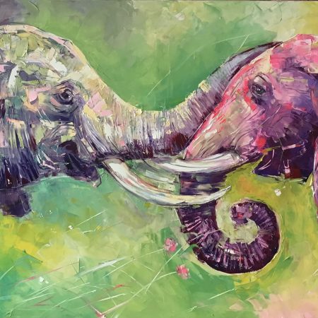 Oil on canvas, One Love, 100х180cm 2025, Peppo Art