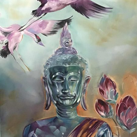 Oil on canvas, Buddha, 120х180cm 2013, Peppo Art