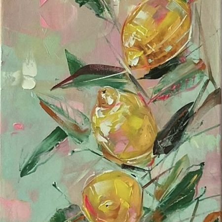 Oil on canvas “Lemon Rhapsody“ 30х100cm 2025