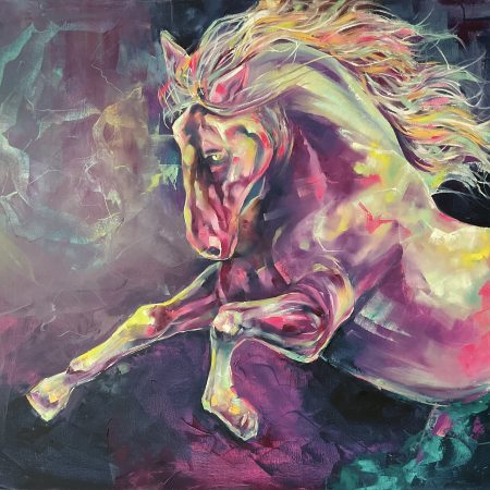 Oil on canvas, “Shining Stallion“, 100х120cm, 2025, Peppo Art