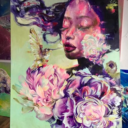 Oil on canvas, “Gentle Touch“, 100х150cm, 2026, Peppo Art