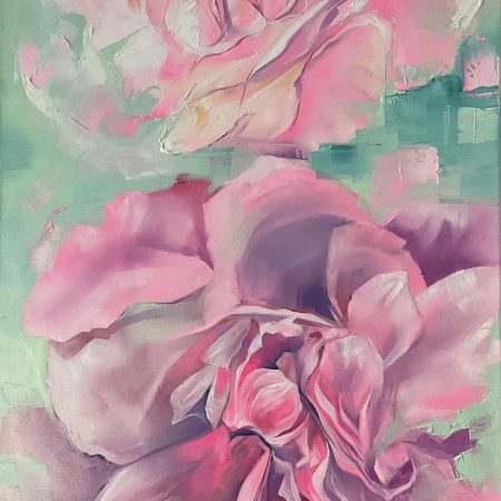 Oil on canvas, “Pastel Synchrony“, 50х100cm, 2026, Peppo Art